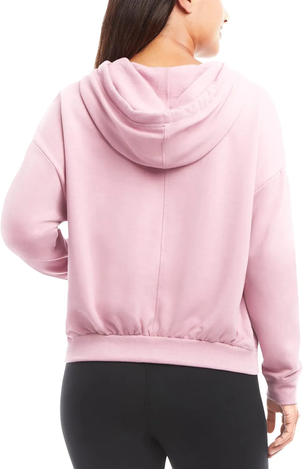 Danskin Women's Zip Front Hoodie with Ruched Back