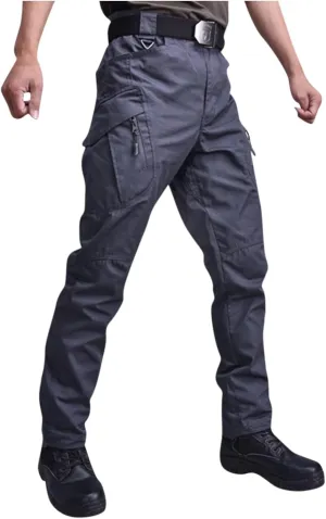 eoeioa Mens Military Army Camo Cargo Pants Outdoor Multi Pockets Work Pants Hiking Pants Waterproof Ripstop Pants