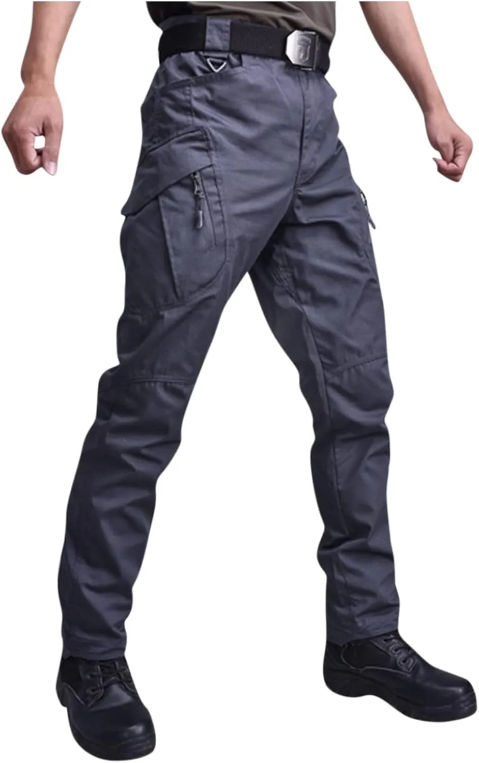 eoeioa Mens Military Army Camo Cargo Pants Outdoor Multi Pockets Work Pants Hiking Pants Waterproof Ripstop Pants