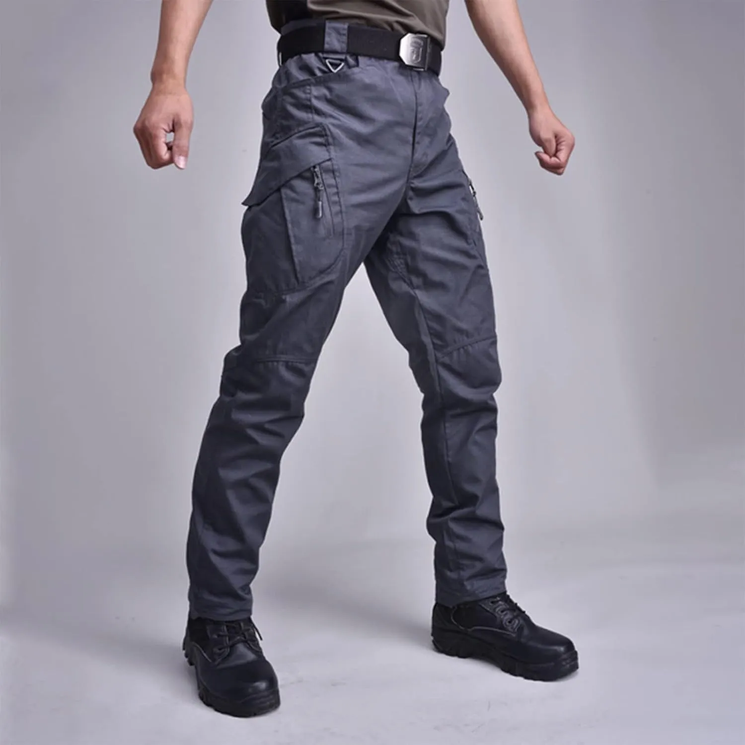 eoeioa Mens Military Army Camo Cargo Pants Outdoor Multi Pockets Work Pants Hiking Pants Waterproof Ripstop Pants