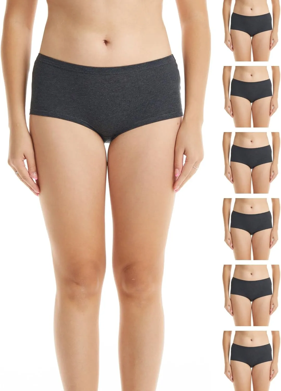 ESTEEZ Women's Breathable Soft Stretch Cotton Underwear - Mid/High Rise Briefs - Low Rise Bikini - Boyshorts