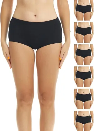 ESTEEZ Women's Breathable Soft Stretch Cotton Underwear - Mid/High Rise Briefs - Low Rise Bikini - Boyshorts