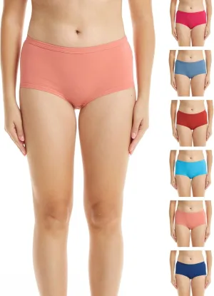 ESTEEZ Women's Breathable Soft Stretch Cotton Underwear - Mid/High Rise Briefs - Low Rise Bikini - Boyshorts