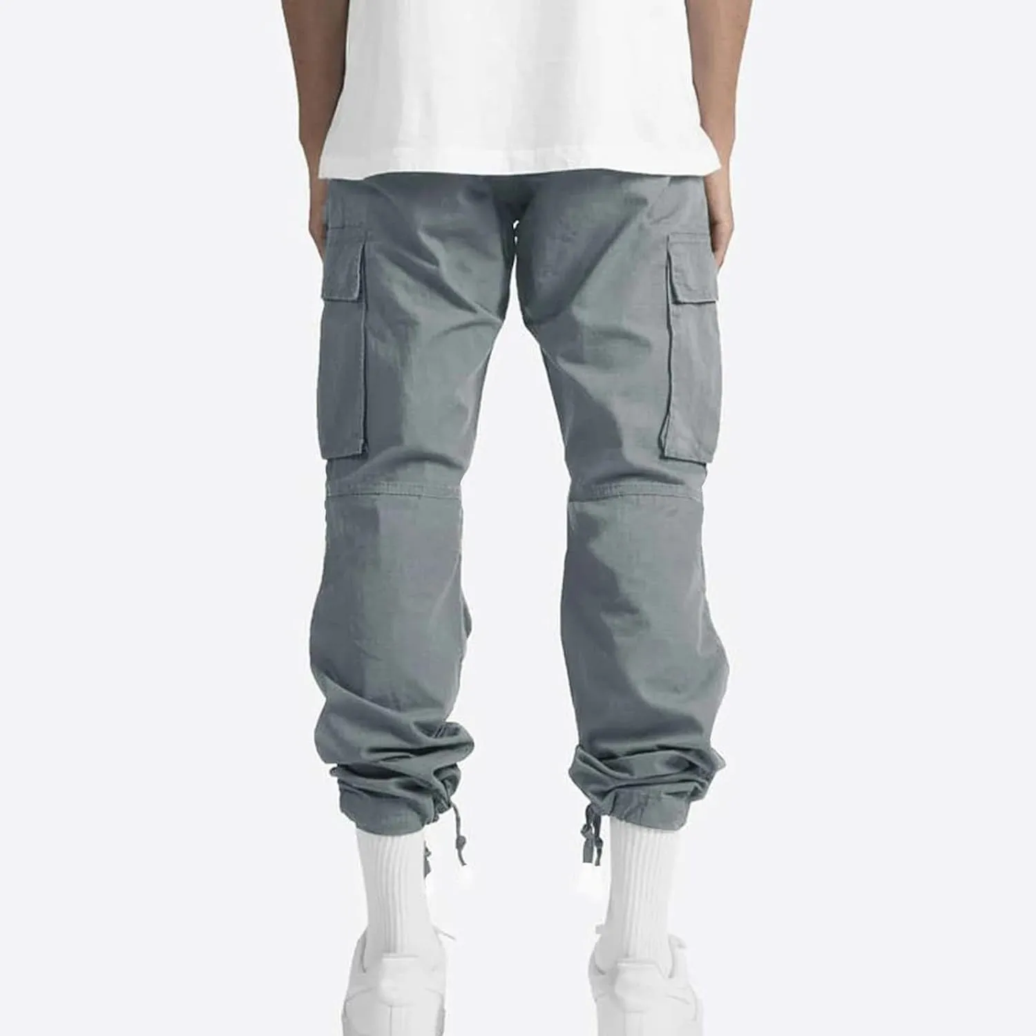 FONMA Mens Cargo Pants with Drawstring Hiking Pants Work Hiking Pants Tactical Pants Joggers Travel Pants Multi Pockets