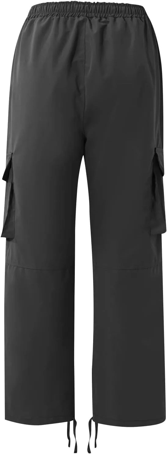 FONMA Mens Cargo Pants with Drawstring Hiking Pants Work Hiking Pants Tactical Pants Joggers Travel Pants Multi Pockets