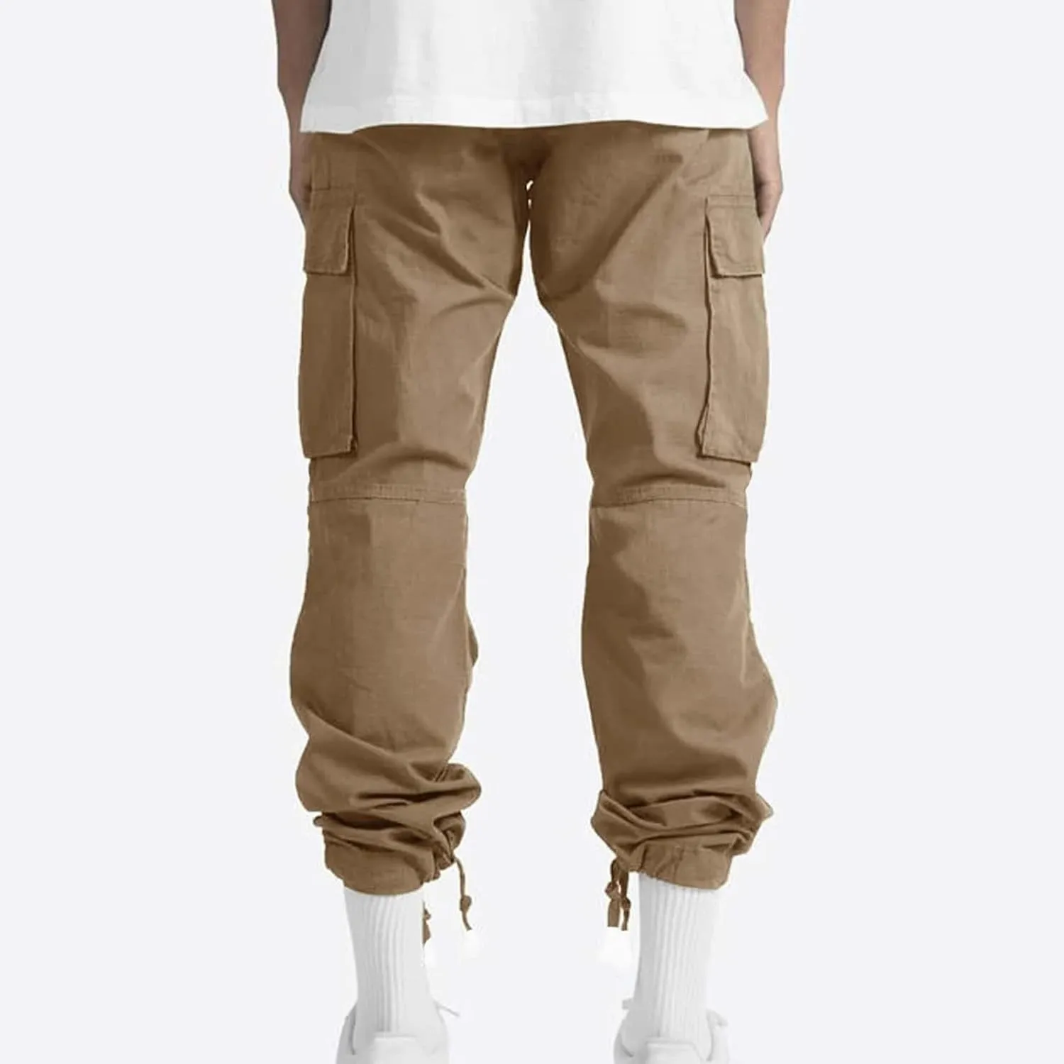 FONMA Mens Cargo Pants with Drawstring Hiking Pants Work Hiking Pants Tactical Pants Joggers Travel Pants Multi Pockets