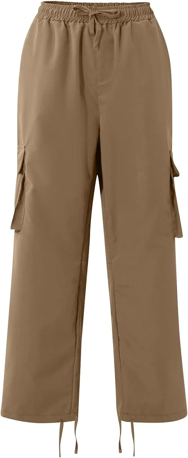 FONMA Mens Cargo Pants with Drawstring Hiking Pants Work Hiking Pants Tactical Pants Joggers Travel Pants Multi Pockets