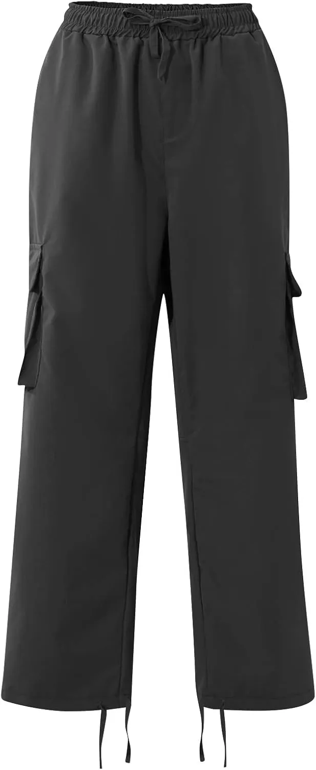 FONMA Mens Cargo Pants with Drawstring Hiking Pants Work Hiking Pants Tactical Pants Joggers Travel Pants Multi Pockets