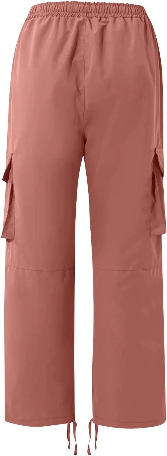 FONMA Mens Cargo Pants with Drawstring Hiking Pants Work Hiking Pants Tactical Pants Joggers Travel Pants Multi Pockets
