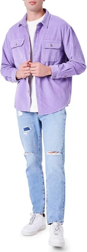 Forever 21 Men's Distressed Straight-Leg Jeans
