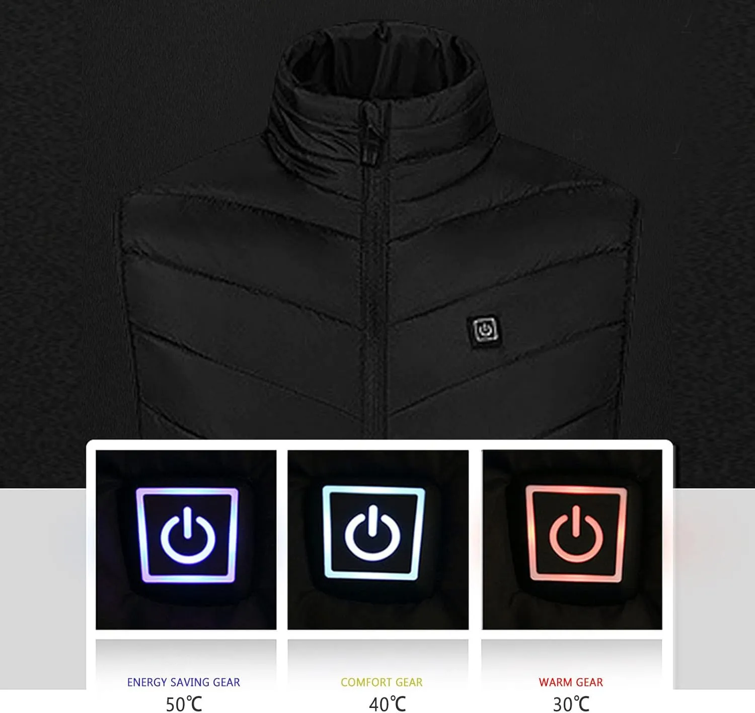 FZVYD Heated Vest for Men Women USB Rechargeable Heated Jackets for Winter Outdoor Warming Gilet Unisex Lightweight Coats
