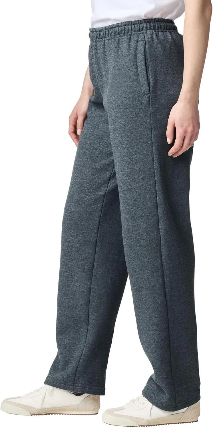 Gildan Adult Fleece Open Bottom Sweatpants with Pockets, Style G18300