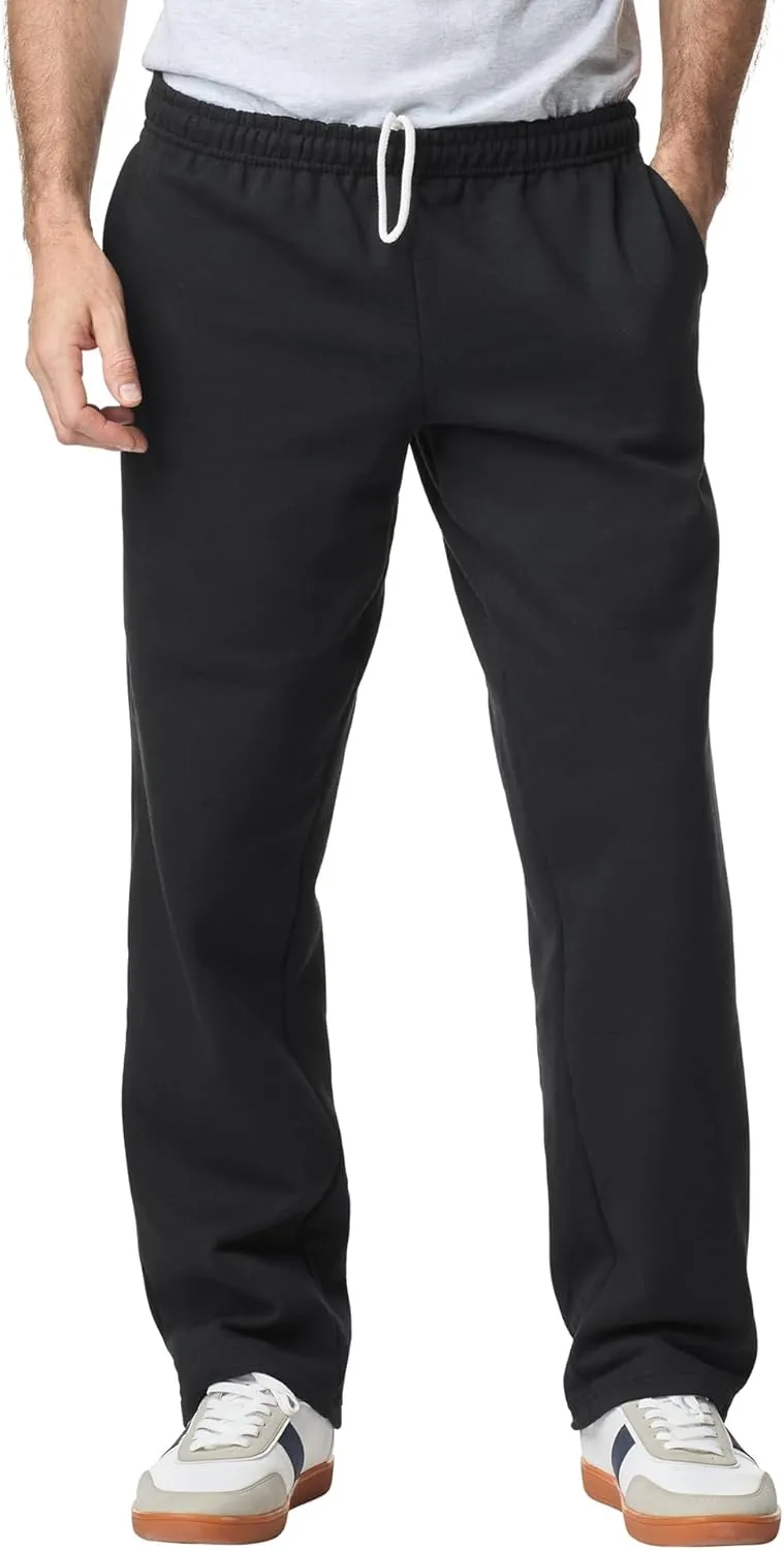 Gildan Adult Fleece Open Bottom Sweatpants with Pockets, Style G18300