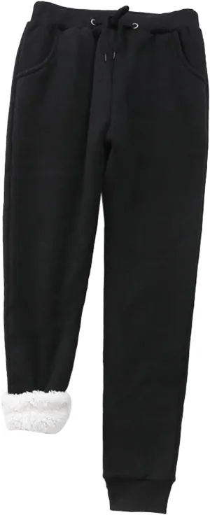 GOKKILRW Womens Fleece Lined Pajamas Lounge Pants Winter Warm Sherpa Sweatpants High Waisted Athltic Sports Pants Joggers