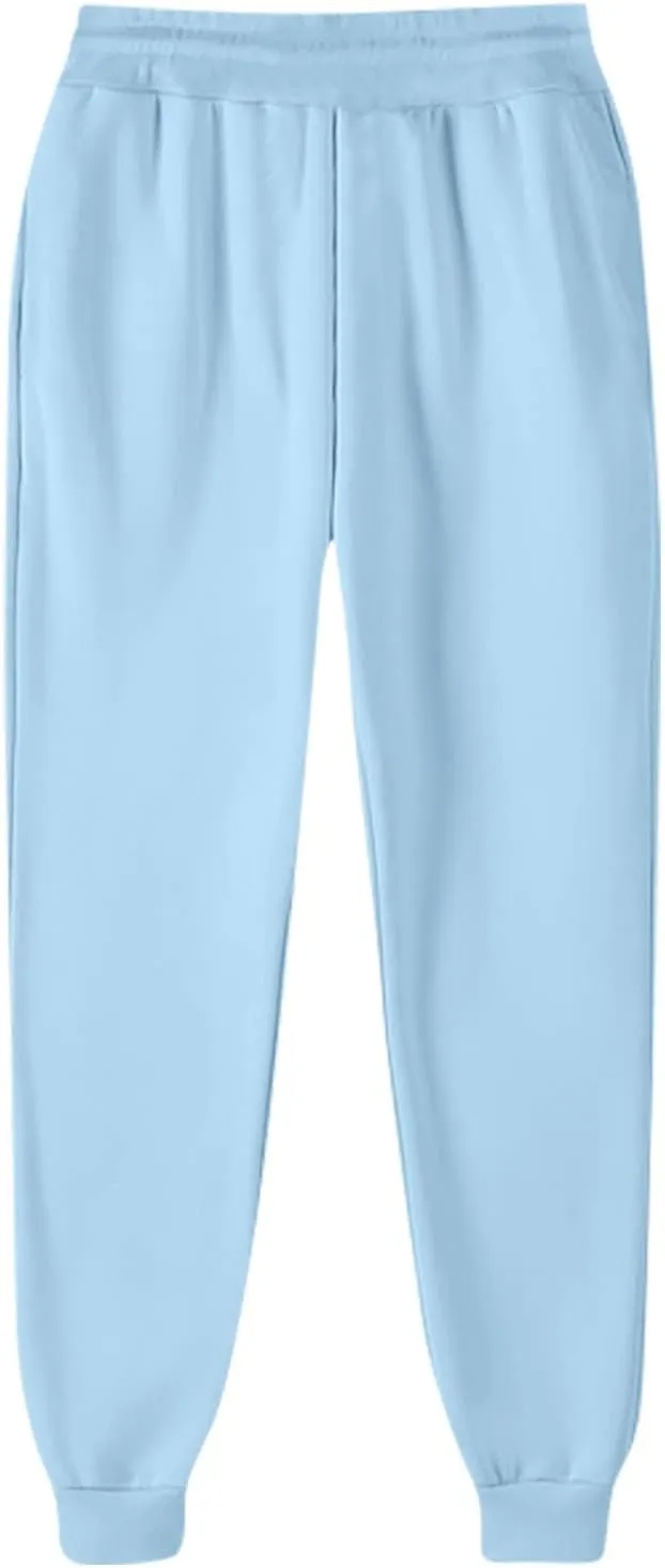 Gumipy Sweat Pants for Womens High Waisted Y2k Trendy Joggers Pants Fleece Lined Lounge Trousers with Pockets Activewear