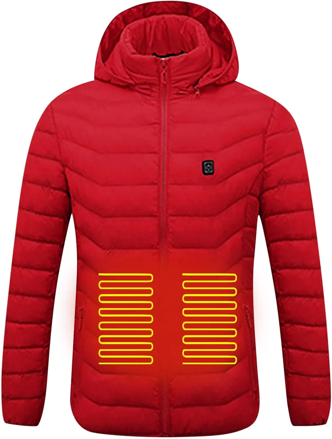 Heated Jacket for Men Multi Heated Zones Women 2024 Winter Outdoor Soft Shell Electric Heating Hooded Windproof Coat