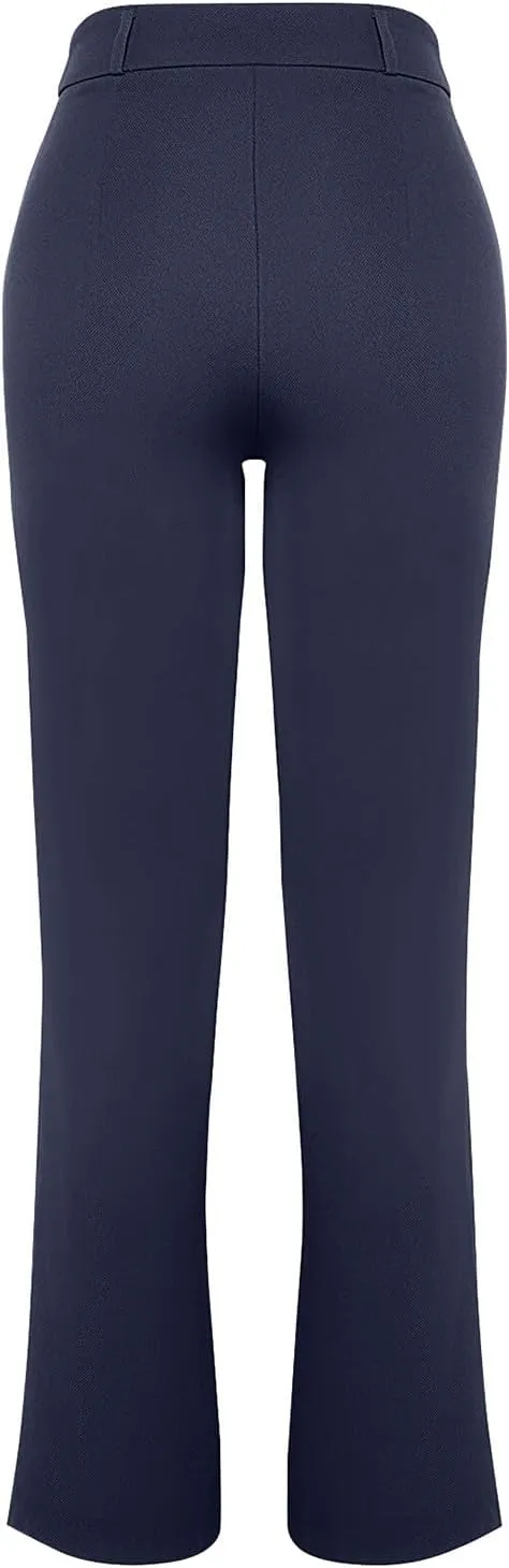 High Waisted Dress Pants Womens Classic Fit Straight Leg Trousers Pants Business Casual Pants Office Work Suit Pants