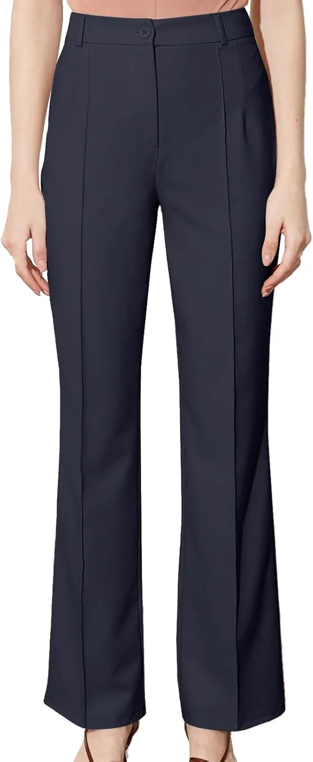 High Waisted Dress Pants Womens Classic Fit Straight Leg Trousers Pants Business Casual Pants Office Work Suit Pants