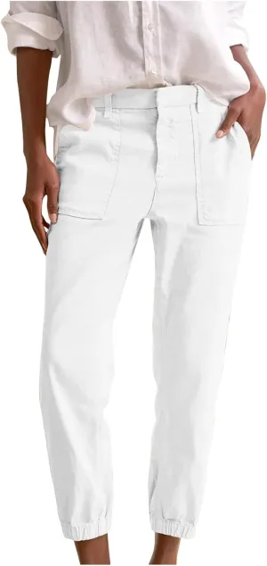 High Waisted Linen Pants for Women Casual Lounge Pants Lightweight Pants with Pockets Slim Fitting Pants Trousers