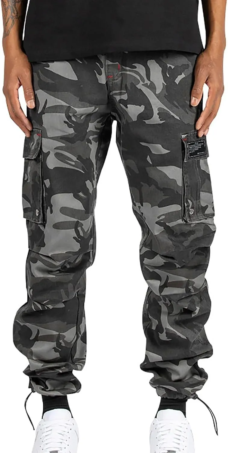 Hiking Pants Men Camo Mens Cargo Pants Casual Lightweight Joggers Work Pants Military Pants with Multi-Pocket