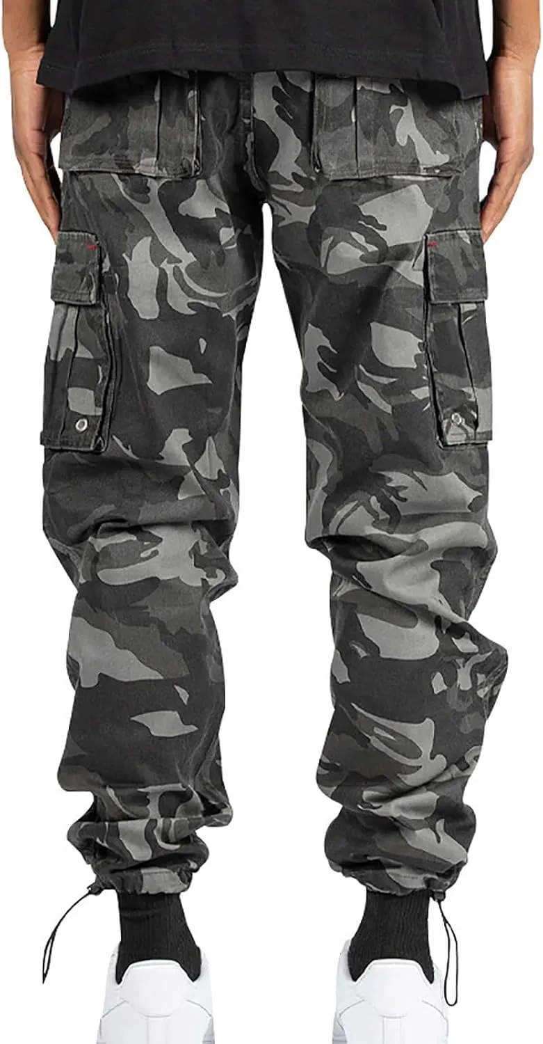 Hiking Pants Men Camo Mens Cargo Pants Casual Lightweight Joggers Work Pants Military Pants with Multi-Pocket