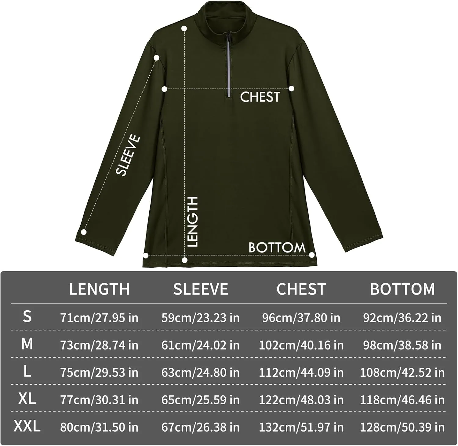 KAKU NANU Mens Quarter Zip Pullover Athletic Long Sleeve Sweatshirt Mock Neck Quick Dry Sun Shirt for Workout