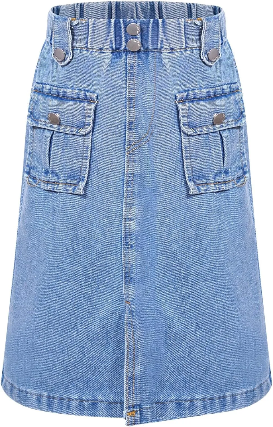Kids Girls Denim Skirts Long Pencil Jean Skirt Cargo Skirt Summer Casual Denim Skirt