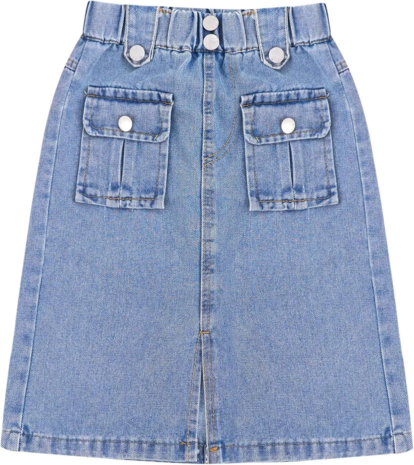 Kids Girls Denim Skirts Long Pencil Jean Skirt Cargo Skirt Summer Casual Denim Skirt