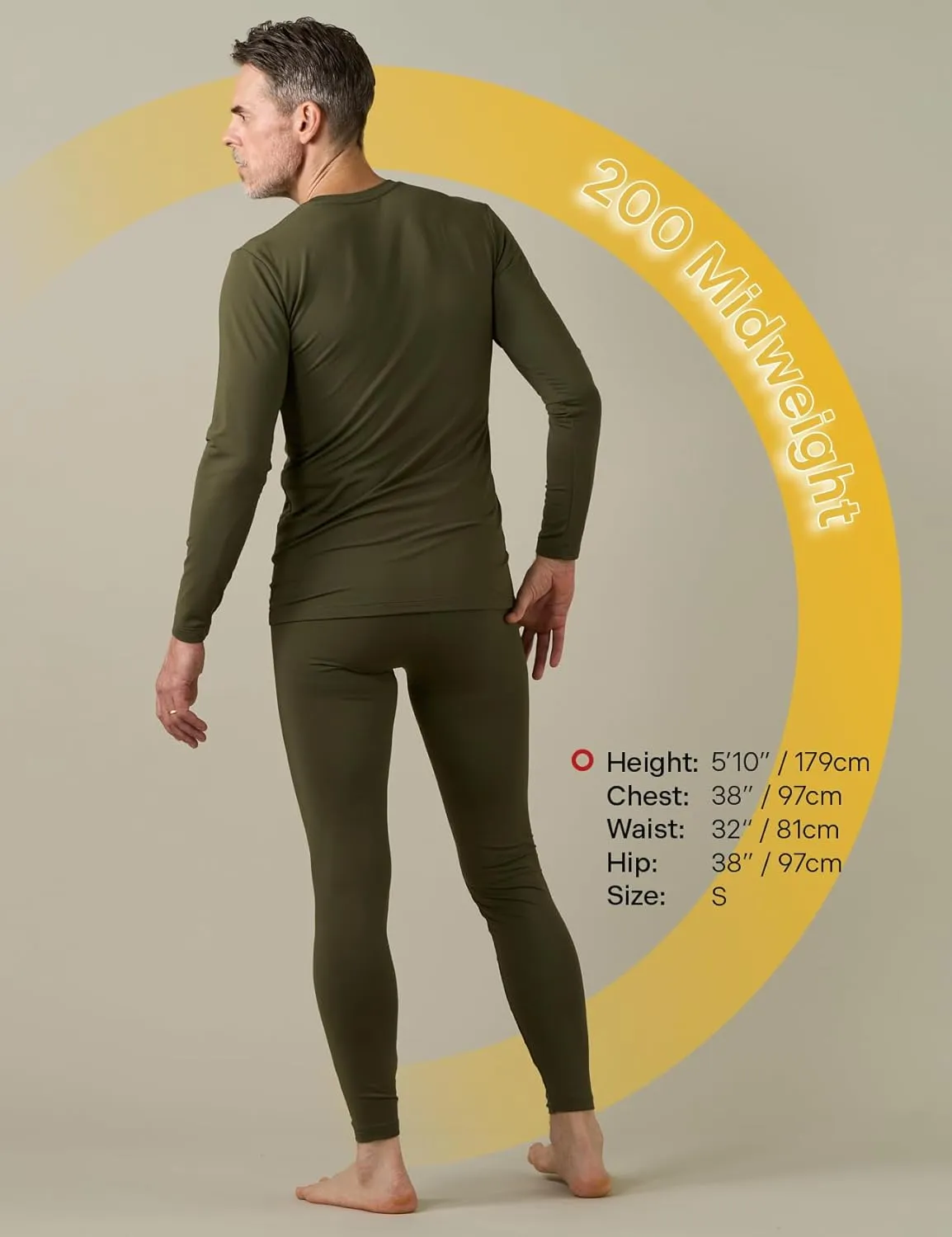 LAPASA Men's Thermal Underwear Set Soft Fleece Lined Long Johns Light/Mid/Heavy Weight Base Layer Top & Bottom M11/M24/M57