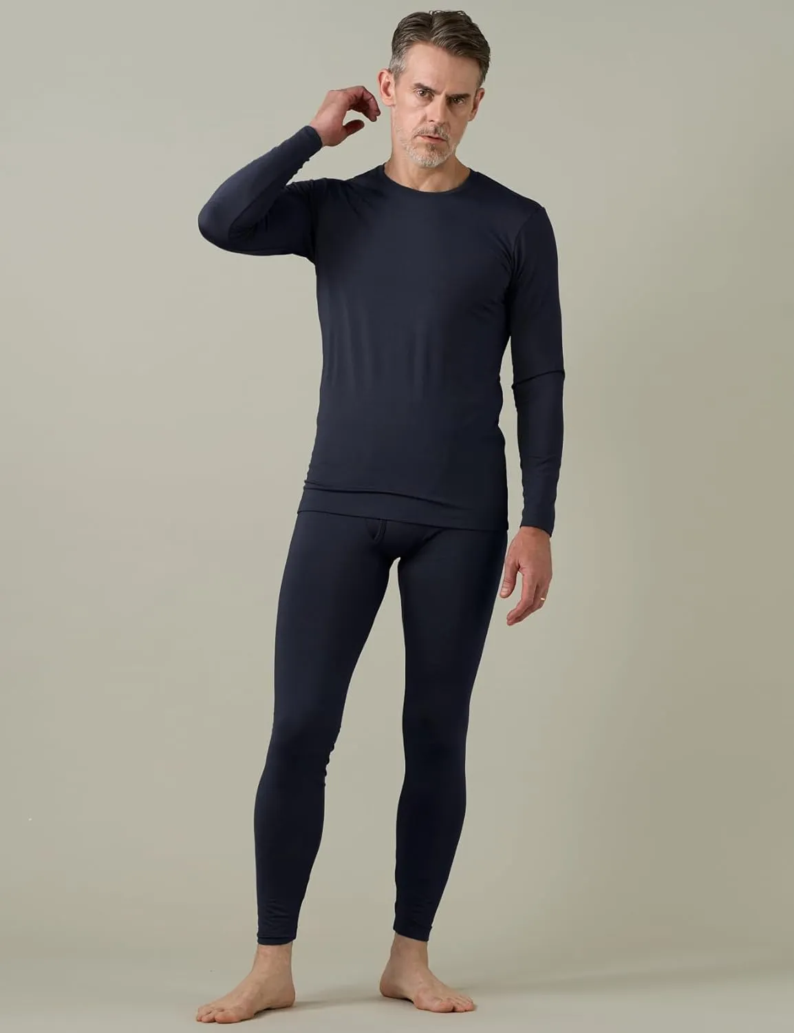 LAPASA Men's Thermal Underwear Set Soft Fleece Lined Long Johns Light/Mid/Heavy Weight Base Layer Top & Bottom M11/M24/M57