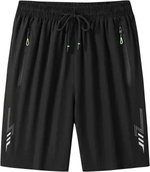 Lastesso Mens Athletic Shorts Quick Dry Lightweight Summer Shorts Cozy Training Running Jogger Activewear with Zipper Pockets