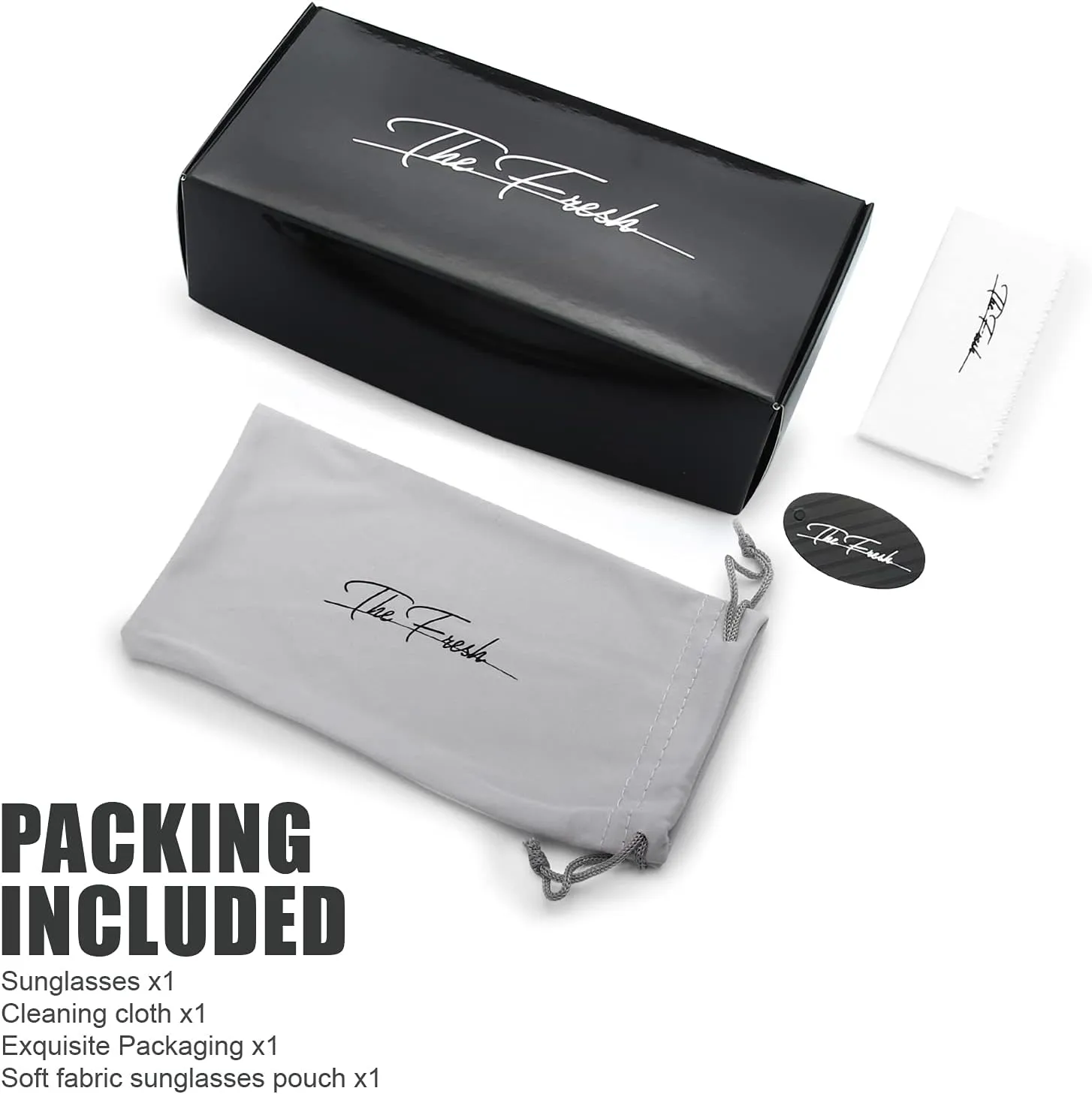 Lightweight Beach Rectangular Metal Sunglasses UV400 Protection - Gift Box Packaged