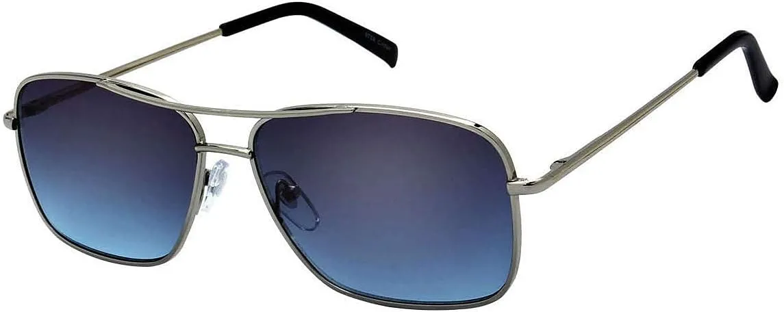 Lightweight Beach Rectangular Metal Sunglasses UV400 Protection - Gift Box Packaged