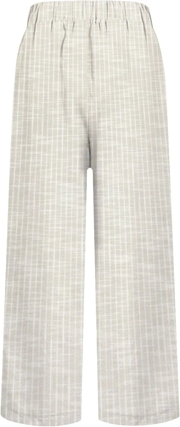 Lightweight Linen Pants Women Floral Cotton Linen Casual Pants Cropped Linen Pants Women Womens Cotton Linen Pants