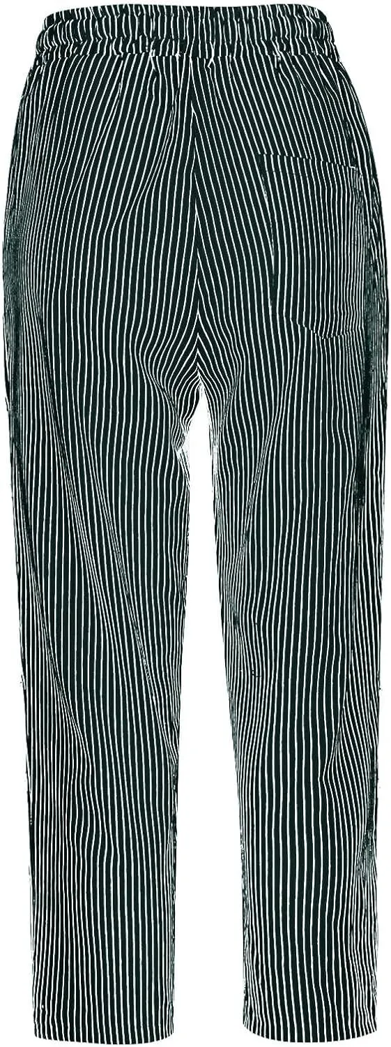 Linen Blend Pants for Women Cotton Linen Elastic Seven Pants Beach Casual Pants Linen Casual Summer Cropped Pants