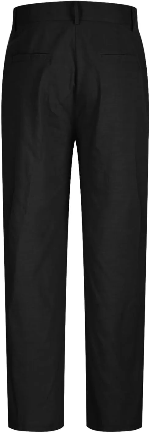 Linen Pants Men Big and Tall Straight Leg Pants Summer Breathable Pants Casual Trousers Lightweight Solid Color Pants