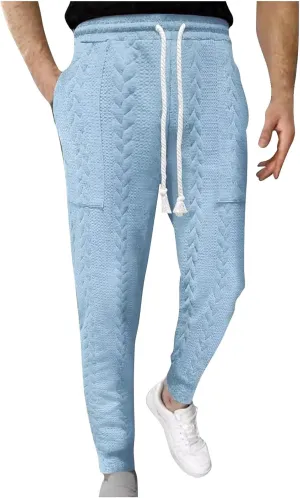 Loose Elastic Waist Sweatpants Men Casual Fashion Pants Athletic Comfy Pants Fall Solid Color Pants Travel Pants