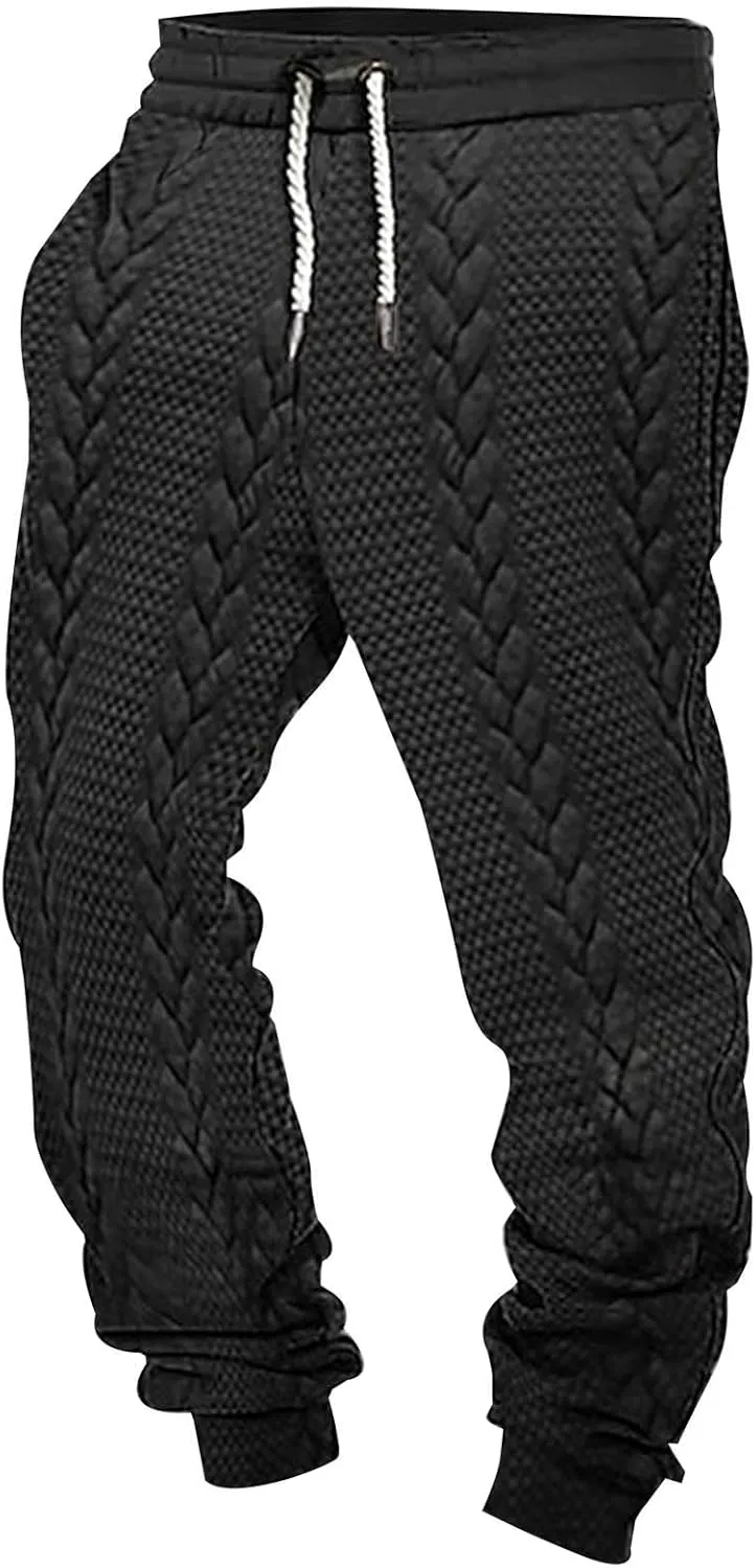 Loose Elastic Waist Sweatpants Men Casual Fashion Pants Athletic Comfy Pants Fall Solid Color Pants Travel Pants