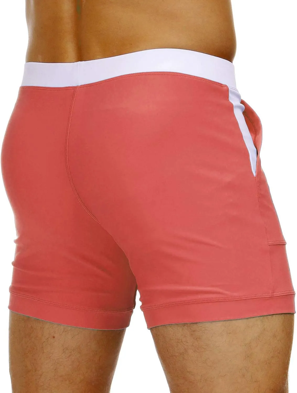 MAGNIVIT Men's Swimwear Swimsuits Solid Basic Long Swim Sport Trunks Board Shorts with Pockets