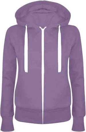 maisdgop Hoodies for Women Casual Solid Color Drawstring Pullover Fashion Zipper Fleece Sweater Coat Comfy Loose Slim Hoodie