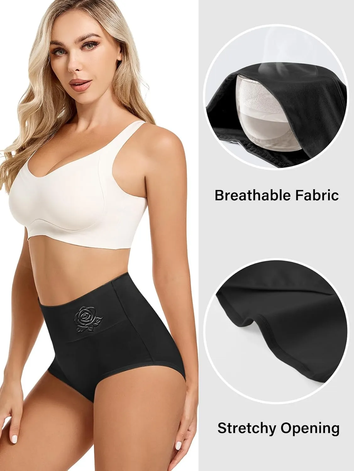 MEIYATING Women's High Waisted Underwear Tummy Control Ladies Panties Postpartum Briefs Multipack