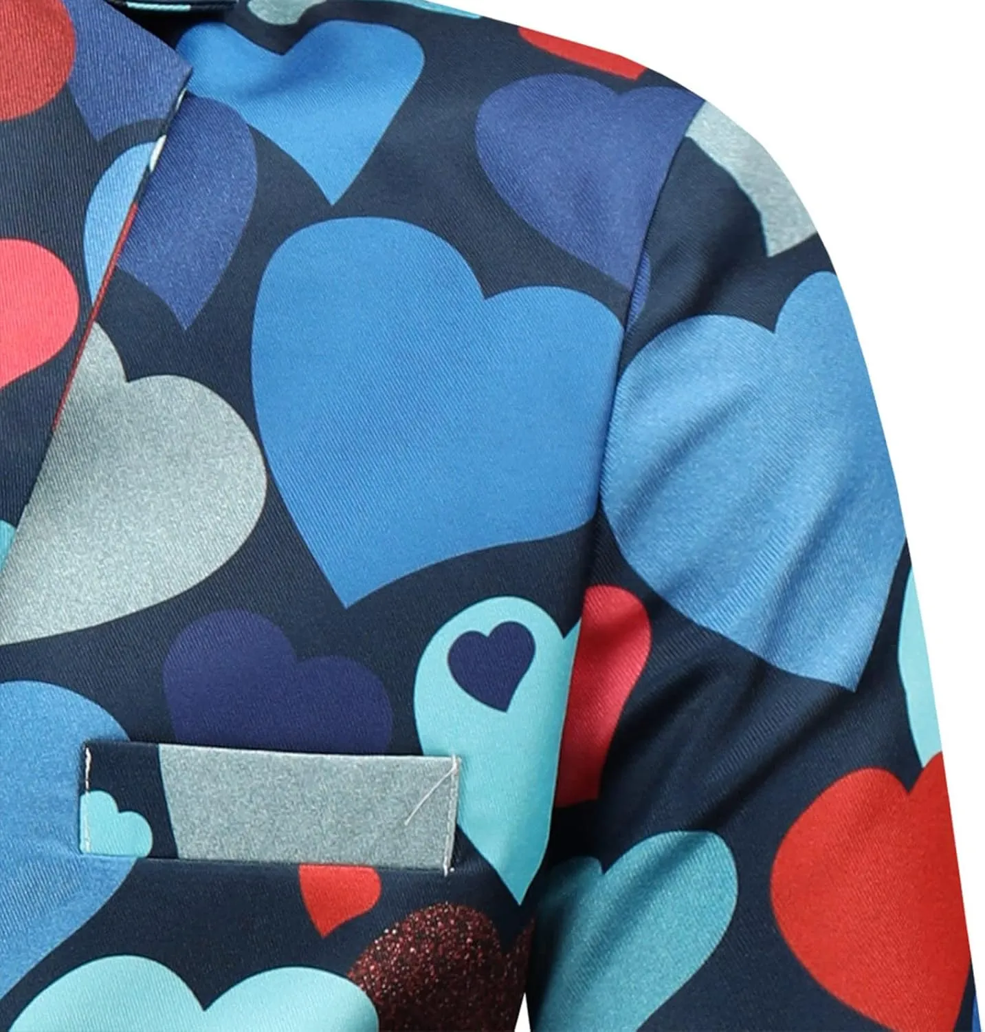 Mens 2 Piece Suit Skinny Printed Tuxedo Wedding Party Suits Slim Fit Cute Print Blazer and Pants Classic Fit Jacket