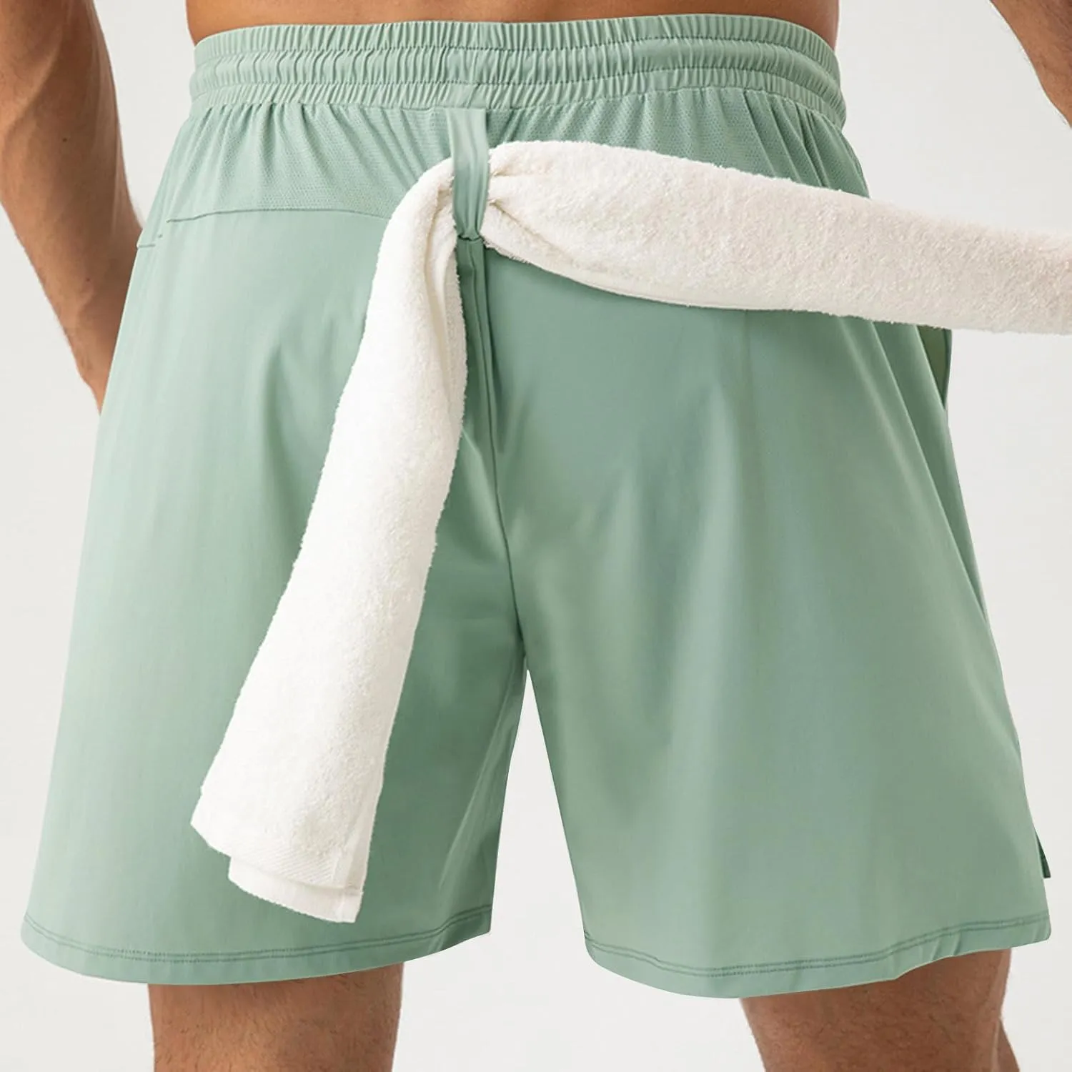 Men's Athletic Running Shorts Quick Dry Workout Drawstring Shorts Lightweight Summer Gym Sports Shorts with Pockets