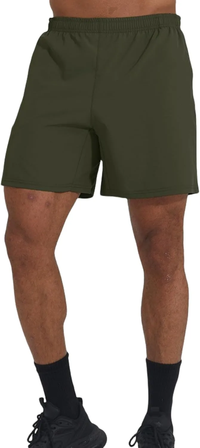 Men's Athletic Running Shorts Quick Dry Workout Gym Shorts 5" Lightweight Outdoor Basketball Tennis Hiking Shorts