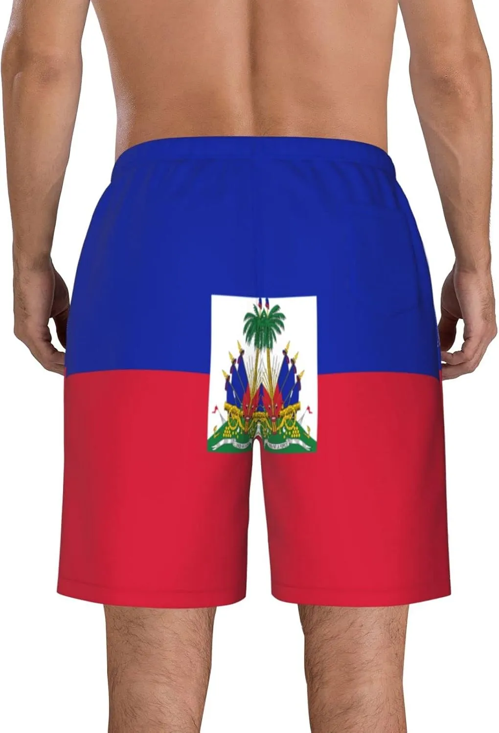 Men's Beach Shorts Drawstring Quick Dry Running Shorts Comfortable Loose Gym Shorts Swimsuit Pants with Pockets
