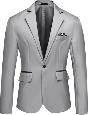 Mens Blazer Casual Sport Coat 1 Button Suit Blazer Slim Fit Daily Lightweight Jackets Fashion Knit Suit Jacket
