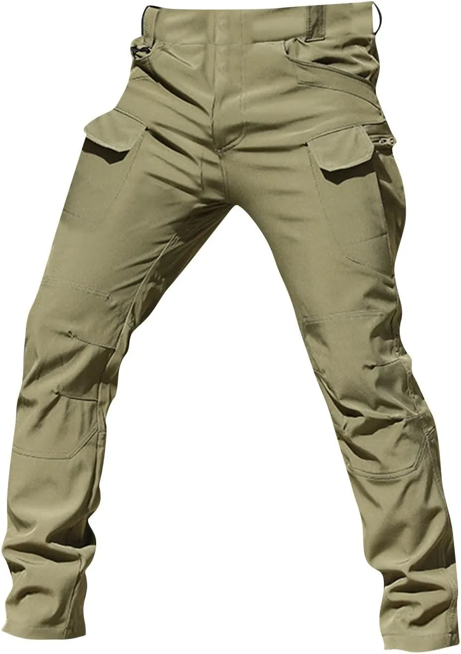 Mens Cargo Pants Baggy Ripstop Pants Multi Pockets Outdoor Work Hiking Pants Match Mens Wild Cargo Pants