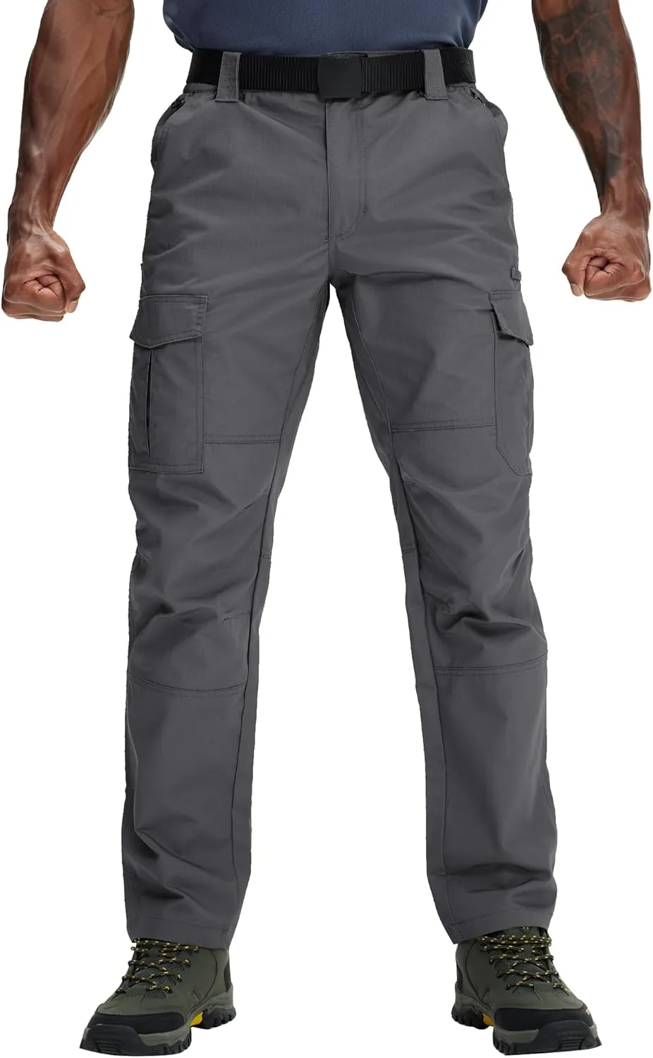 Mens Cargo Pants Waterproof Hiking Pants for Men Ripstop Tactical Pants Multi Work Pants with 7 Pockets