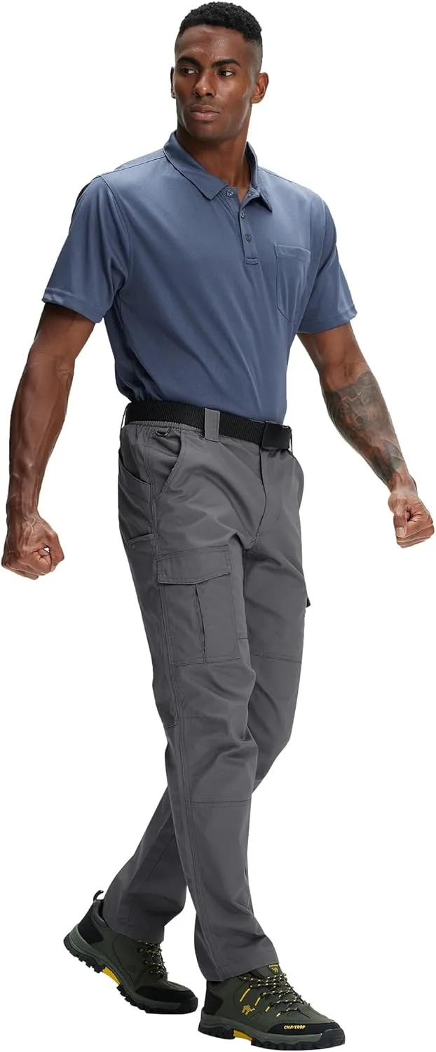 Mens Cargo Pants Waterproof Hiking Pants for Men Ripstop Tactical Pants Multi Work Pants with 7 Pockets