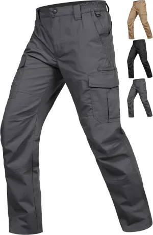 Mens Cargo Pants Waterproof Hiking Pants for Men Ripstop Tactical Pants Multi Work Pants with 7 Pockets